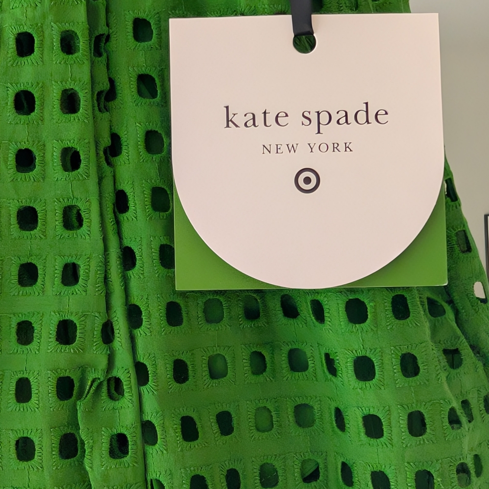 NWT Limited Edition Kate Spade New York & Target Green Eyelet Skirt Size Small - Picture 3 of 7